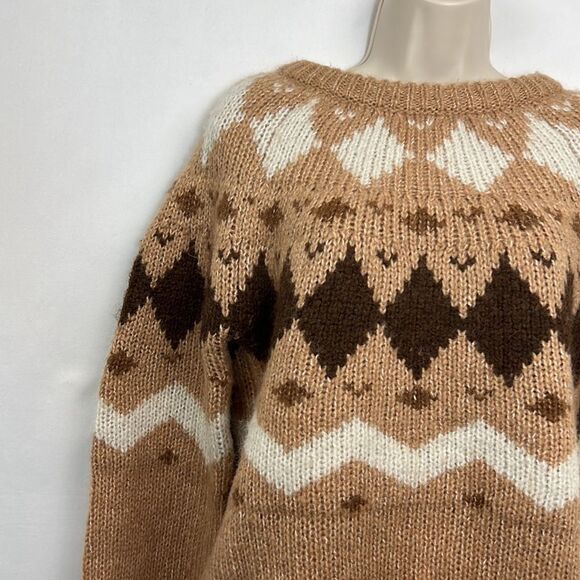 Vero Moda Filippa o-neck Nordic Sweater birch tan NWT size small - Picture 6 of 16